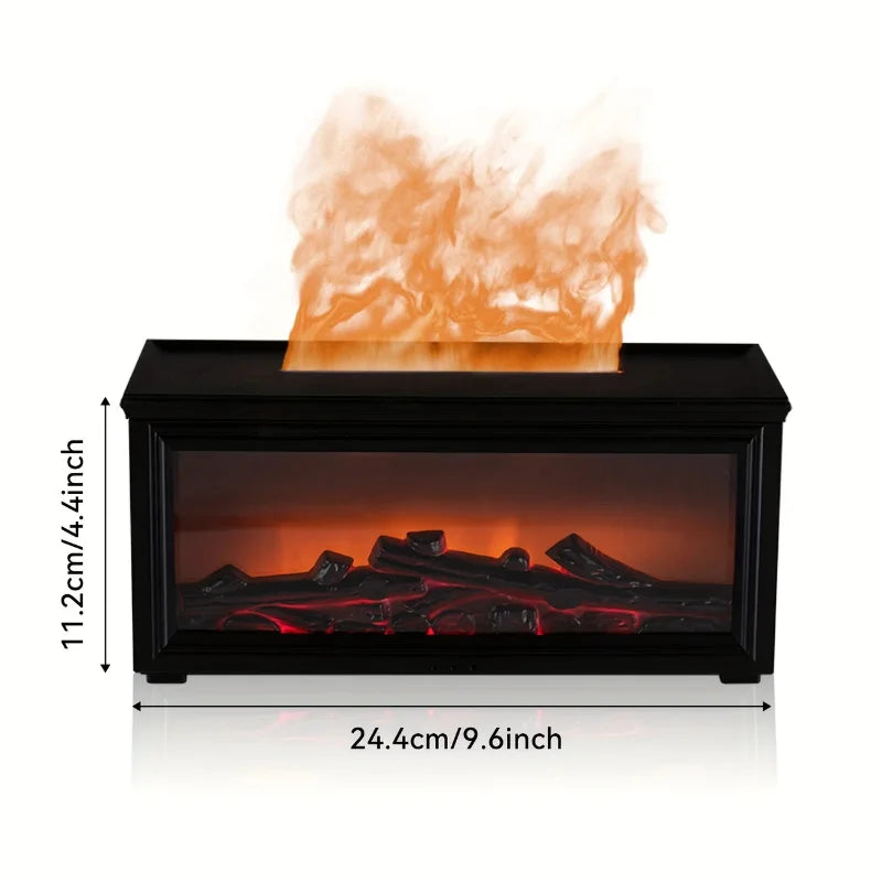 cozy Fireplace Flame Cool Mist Humidifier with Remote